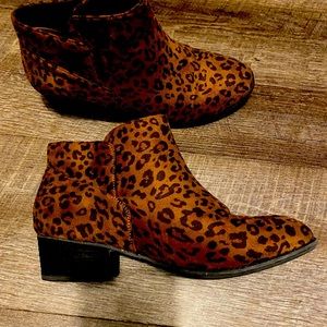 Maurices animal print boots size 7